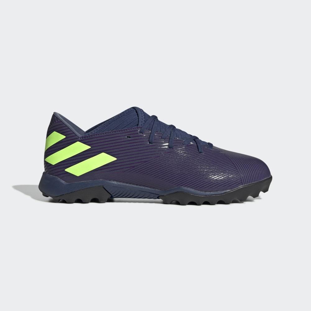 Adidasi Fotbal Adidas Nemeziz Messi 19.3 Turf Barbati Romania - Indigo/Verzi/Violet EF1809